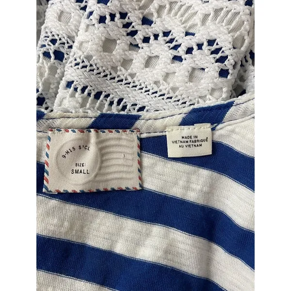 Postmark Anthropologie Tank Top Size Small Swing Trapeze Cropped Lace Layered - Image 9
