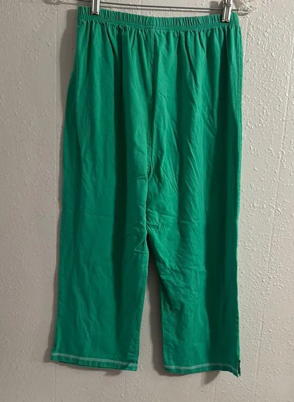 Green Relaxed Fit Pants Size L - Image 3