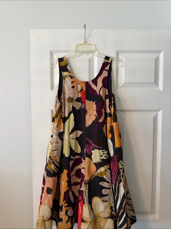 Maeve Multicolor Floral-Print Dress with Black Lining size XS length 34” bust 32 - Image 2