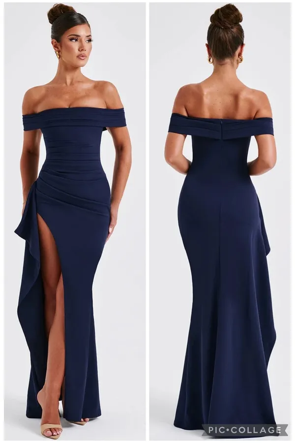 Babyboo Joyce Maxi Dress Navy Size XS Cocktail Gown - Image 2