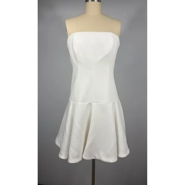 New! Cinq a Sept Arleen Strapless‎ Mini Dress in Ivory Sz 10 $495 - Image 10
