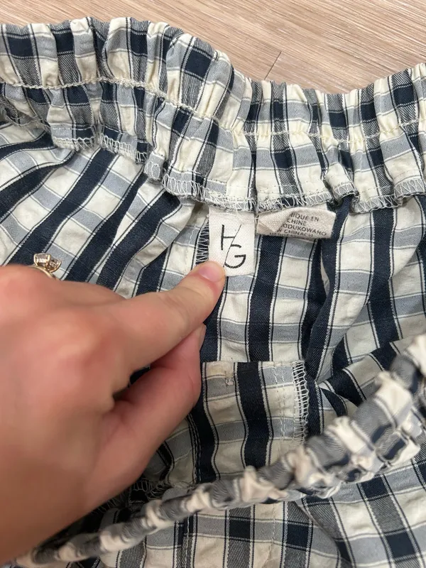 Navy Boxer Gingham Shorts Blue Size L - Image 3