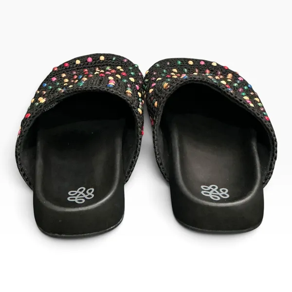 The Sak Bolinas Black Crochet Beaded Slide Clogs Womens Size 7 NEW - Image 4