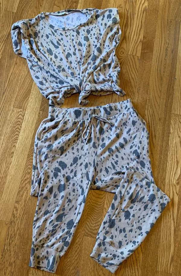 Loungewear matching set Allover Print jogger set size L Size L - Image 2