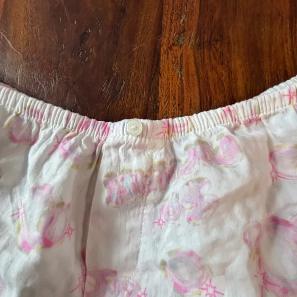 Aerie Wicked Movie Pajama‎ Shorts Womens XS Pink White Cotton Modal Sleepwear - Image 6