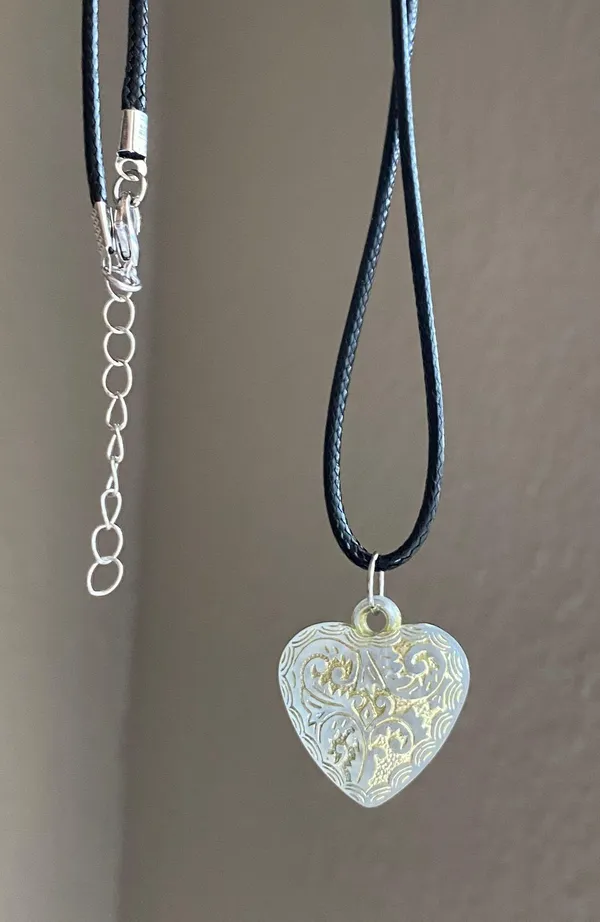 Handmade chic fairy cottage vintage retro style heart necklace🌿✨ - Image 2