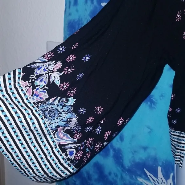 Free People Mix N Match Mixed Print Top Sz M - Image 4