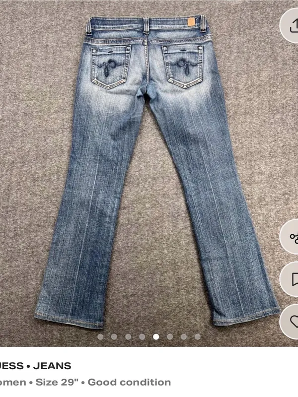 GUESS Women's Mid-Blue Bootcut Jeans with Faded Wash - Image 5