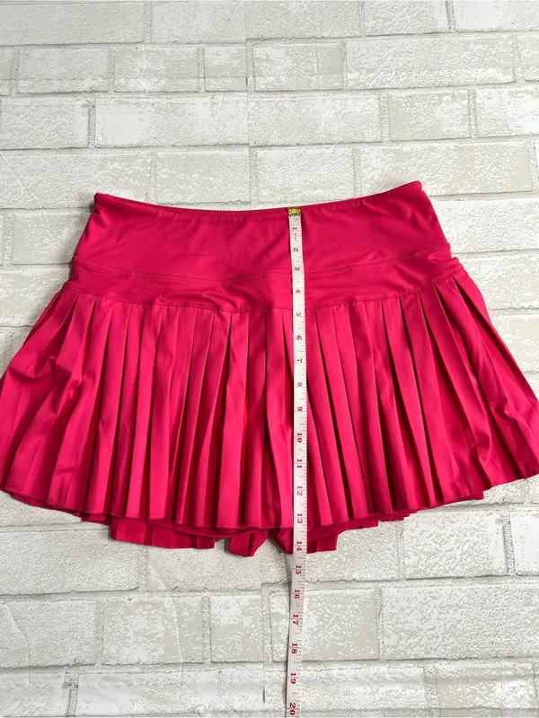 Gold Hinge Pleated Active Mini Skirt - Hot Pink Size Large Tennis Golf - Image 8