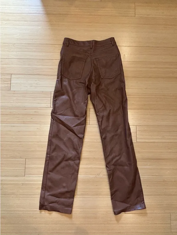 Vegan Leather Aritzia Wilfred Pants - Image 2