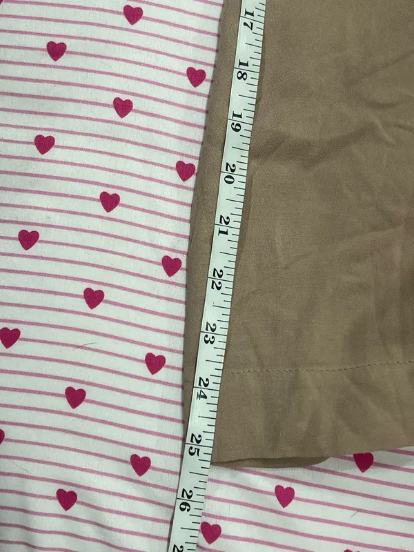 Double Zero Beige Palazzo Pants, - Image 9