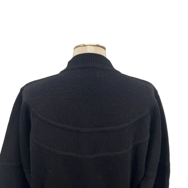 Bogner Vintage 90s Ski Mock‎ Neck Wool Blend Logo Sweater Black Size Small - Image 9