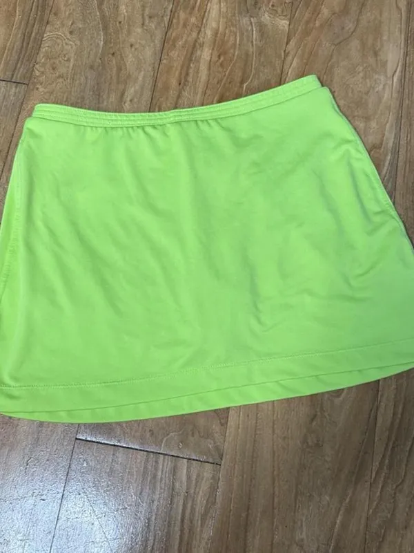 Athletic Neon Lime A-Line Skort - Women - Image 2