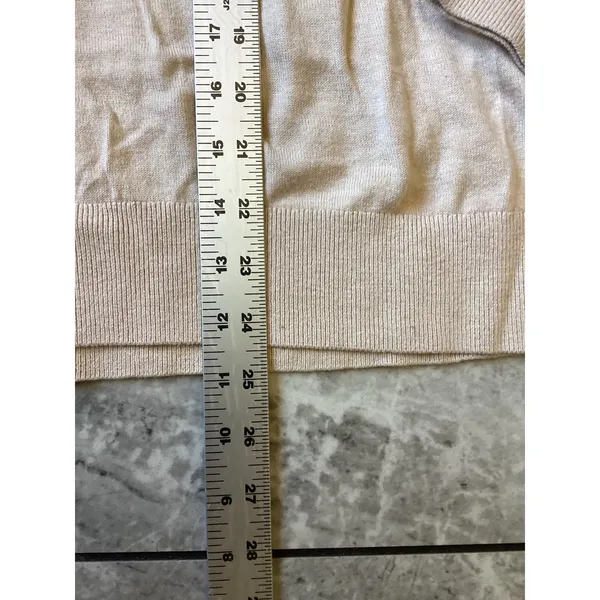 Quince Lightweight Cotton Cashmere Crew Sweater Heather Oatmeal M LB30091-WFVSHP - Image 5