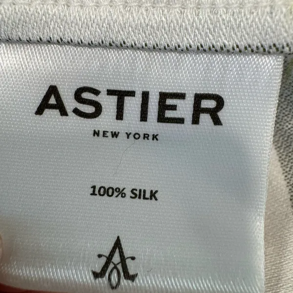 Astier New York Amal Striped Maxi Dress Pink Green XS Ruffle 100% Silk $595 - Image 5