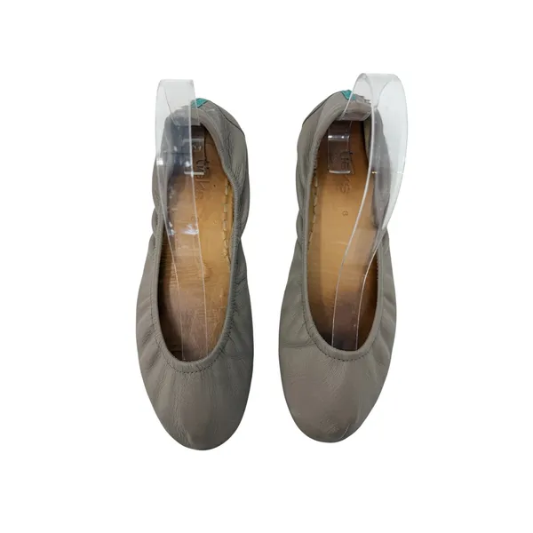 Tieks Taupe Leather Ballet Flats Foldable Travel Comfort Shoes Women 8 - Image 2