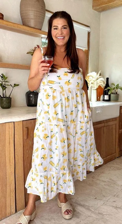 SHOW ME YOUR MUMU Summer Fling Midi Dress In Limoncello Embroidery - Image 7