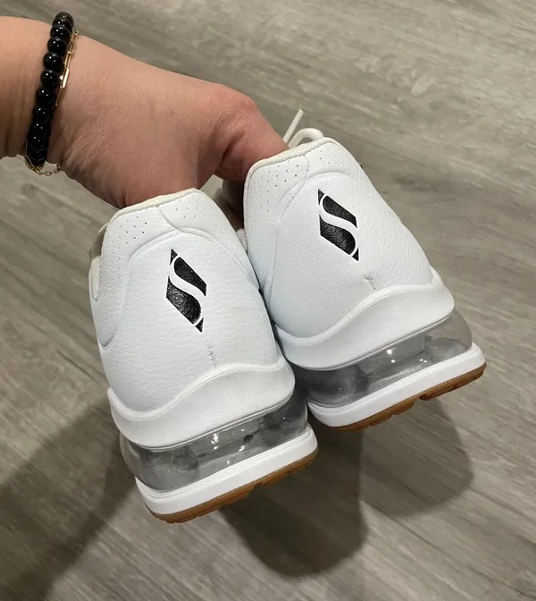 Skechers White Memory Foam Sneakers - Image 3