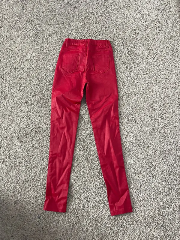 Amazon faux leather pants red - Image 2