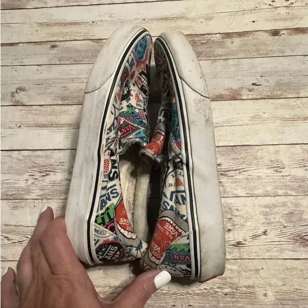Vans Sticker Mash Up Classic Slip On Sneaker Women's Size US 8 Men's 6.5 Skate - Image 7