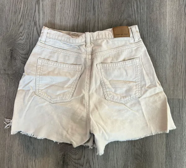 American Eagle High Rise Tan Shorts - Image 2