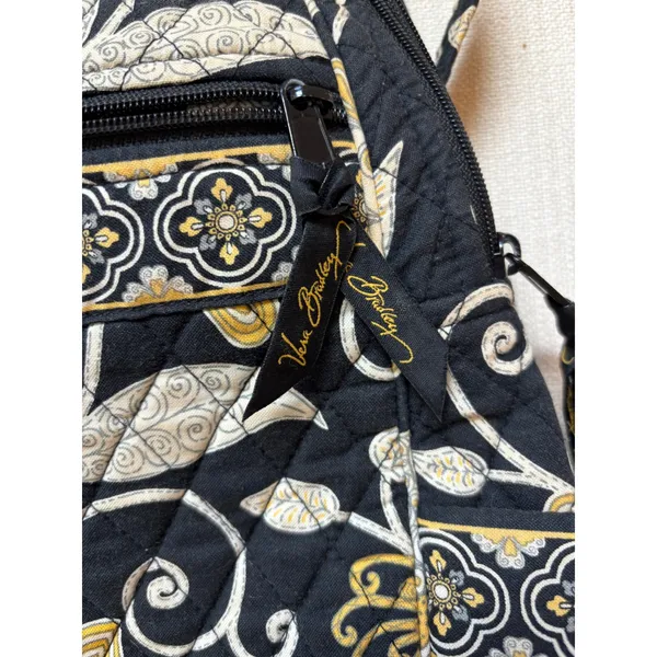 Y2K Vera Bradley‎ Backpack Yellow Bird Floral Retired Quilted Cotton Bag - Image 3