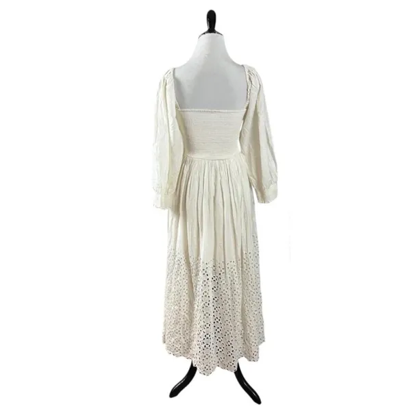 Free People Ethereal Dainty Perfect Storm Midi Dress Ivory Cream Large Cottage - Image 10