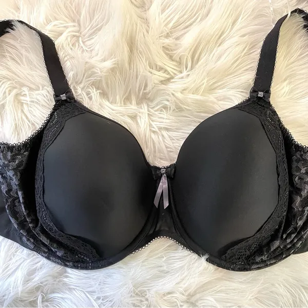 Elomi Amelia Spacer Black Full Figure Molded Underwire Lace Bra 36L 36 L New NWT - Image 2