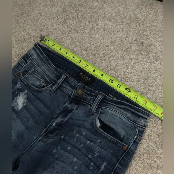 JUDY BLUE boyfriend Fit Distressed Denim Jeans pants women size 28 - Image 8
