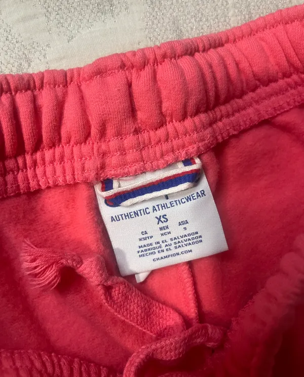 Champion Pink Fleece Shorts - Image 8