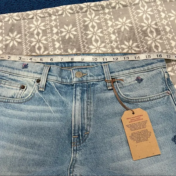 Lucky Brand Sienna Mid Rise Slim Boyfriend Jean Size 4/27 Floral‎ Embroidered - Image 7