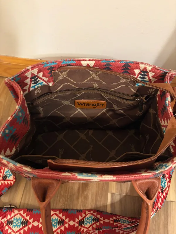 Aztec Maroon Wrangler Purse  - Image 4