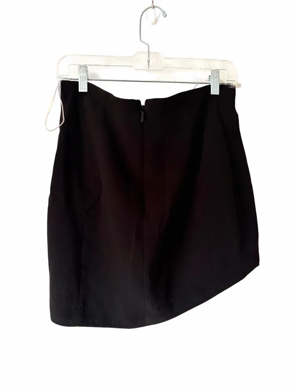 House of CB Ramirez Crepe Black Mini Skirt Button Down size medium - Image 3