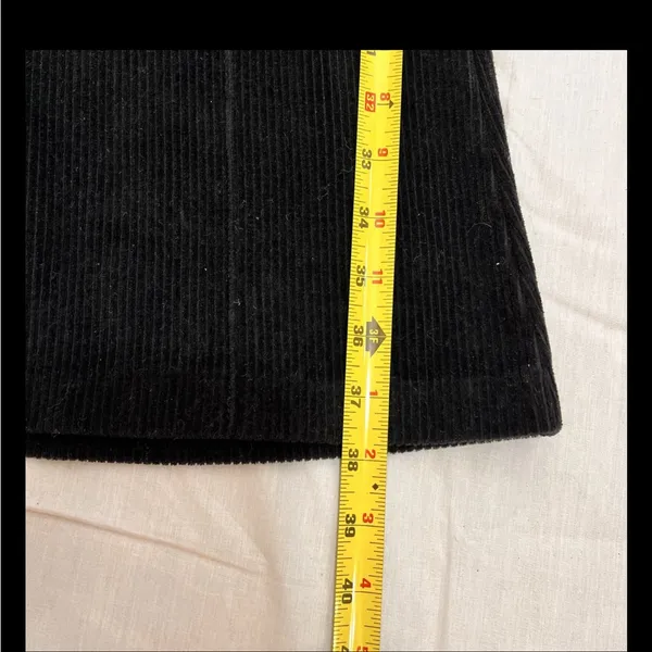AERIE Womens Black Flare Corduroy Velvet Pant Sz XS Athletic Casual 38x 27 Comfy - Image 6