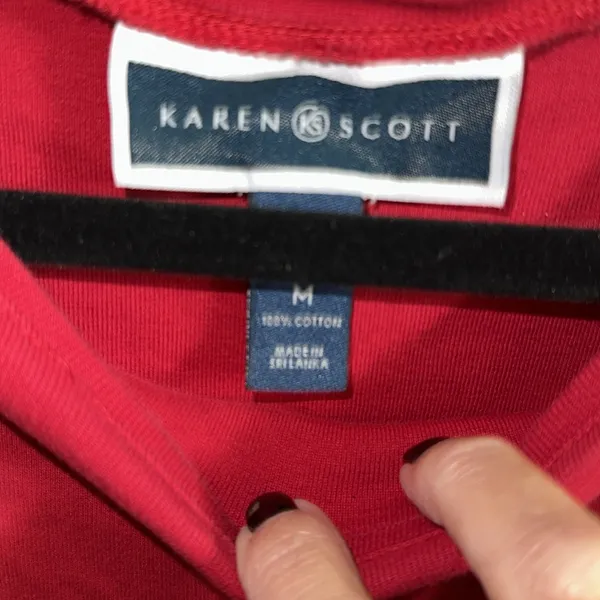 Karen Scott Vibrant Red Tank Top - Image 2