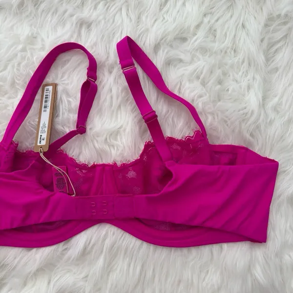 Skims Femme Lace Balconette Bra Fuchsia Size 40B - Image 7