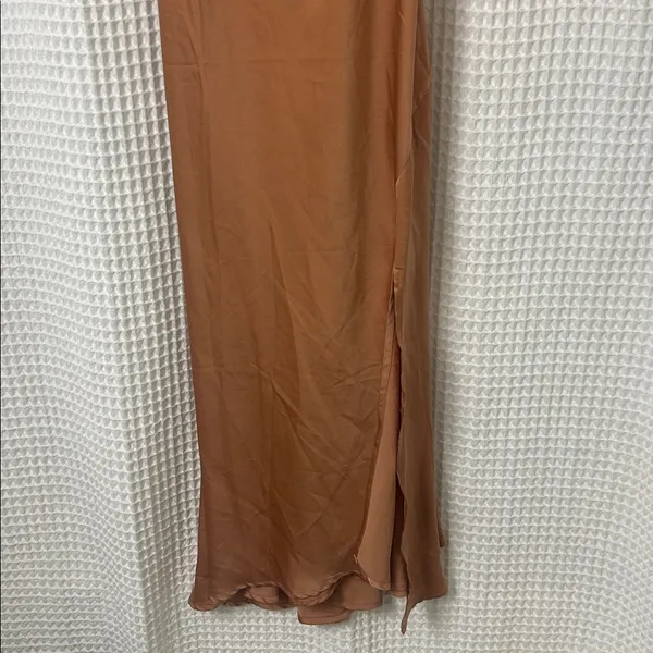 ASTR The Label Palisades Nude Color Cowl Slip Midi Dress Large - Image 11