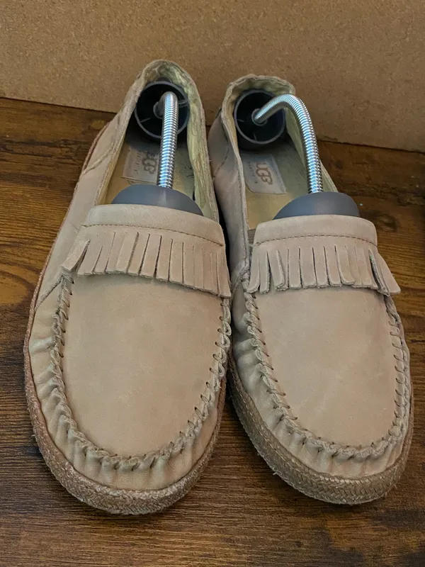 UGG Light Brown Suede Slip On Flat Slippers Women’s Size 9.5 - Image 2