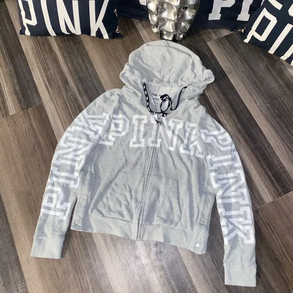 PINK Gray Hoodie - Image 14