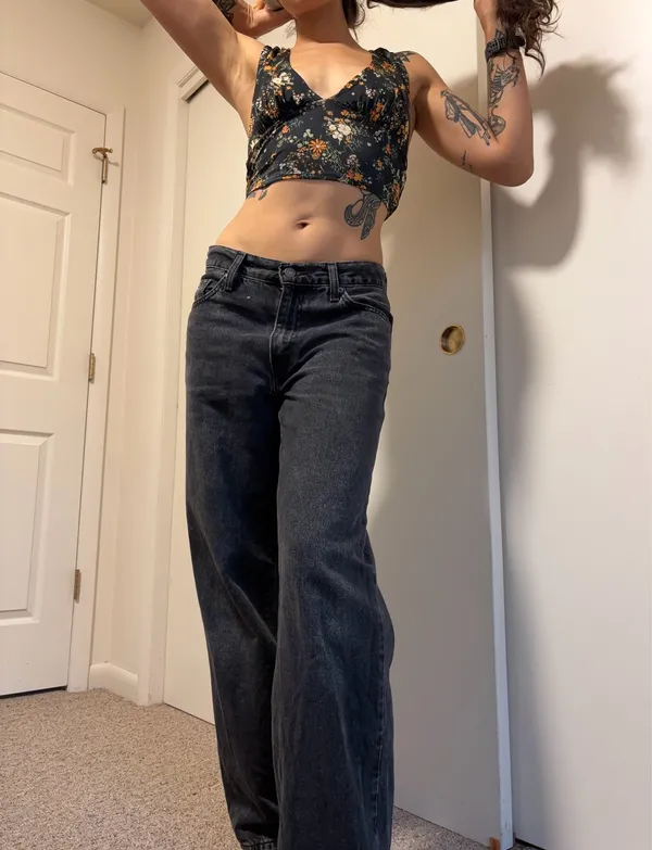 Black floral halter urban outfitters - Image 2