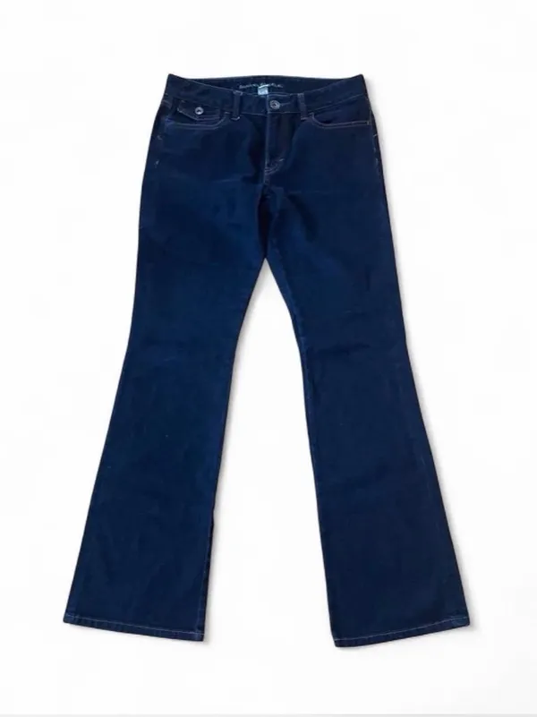 Banana Republic Five Pocket Bootcut Flare Dark Wash Blue Jeans Sz 28 - Image 2