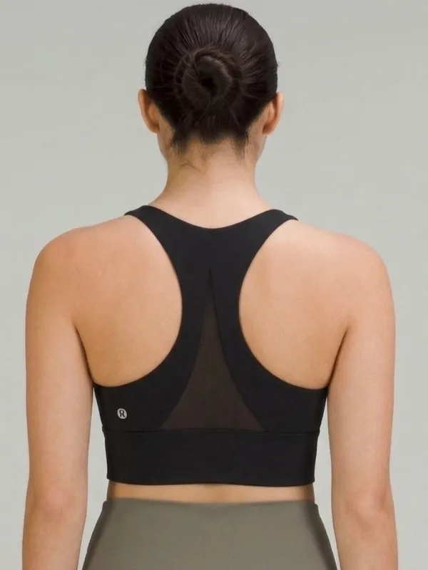 EXCELLENT Lululemon Invigorate Long Line Racerback Training Gym Bra Black Size 8 - Image 2