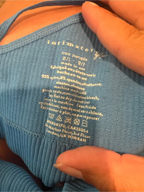 Free people intimately seamless Blue Ribbed Halter Crop Top - Image 8
