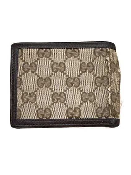 Gucci Vintage GG Canvas Bifold Wallet - Brown (As-Is / Project Piece) - Image 2