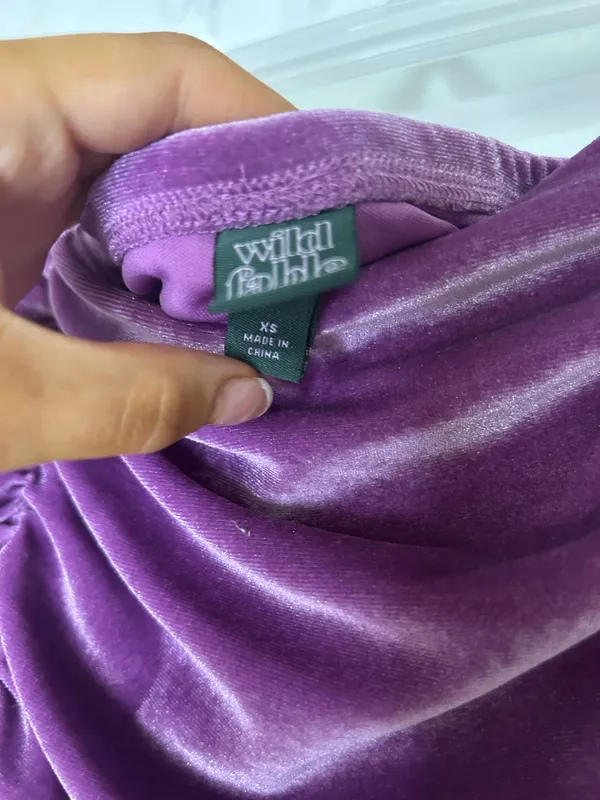 Wild Fable Velvet Purple Skirt Mini - Image 2