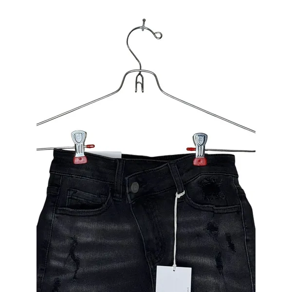 Vervet Women's Shorts Rebecca High-Rise‎ Raw Hem Bermuda Denim Black Sz. XS NWT - Image 4