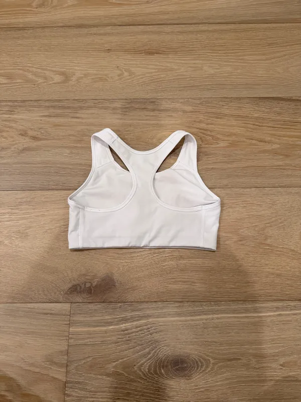 Nike White Sports Bra Dri-Fit - Image 2