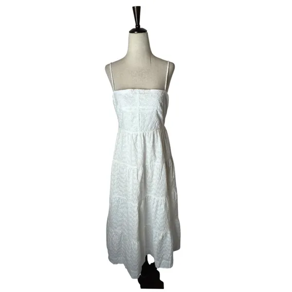 Line &‎ Dot Charlotte Dress Women Small White Eyelet Embroidered Midi NWT Boho - Image 3