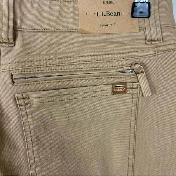 NWT L.L.Bean Favorite Fit Tan Cargo Pants Size 6 Petite - Image 13