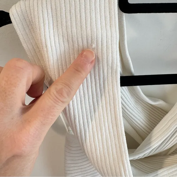 Maje Manhattan Blanc‎ Ribbed Two Way Top Size 2 - Image 5